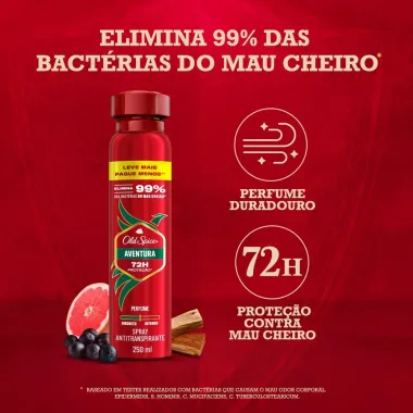 Desodorante Old Spice Aventura 72h Spray Antitranspirante 250ml