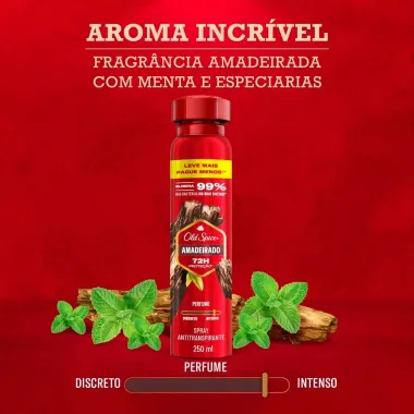 Desodorante Old Spice Amadeirado Spray Antitranspirante 250ml