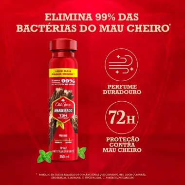 Desodorante Old Spice Amadeirado Spray Antitranspirante 250ml