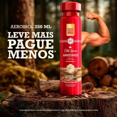 Desodorante Old Spice Amadeirado Spray Antitranspirante 250ml