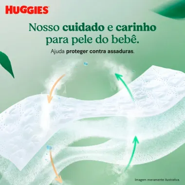 Fralda Huggies Natural Care Tamanho G com 66 Unidades Descart&aacute;veis