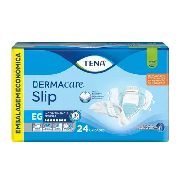 Fralda Geriátrica Tena Dermacare Slip Tamanho EG 24 Unidades Descartáveis