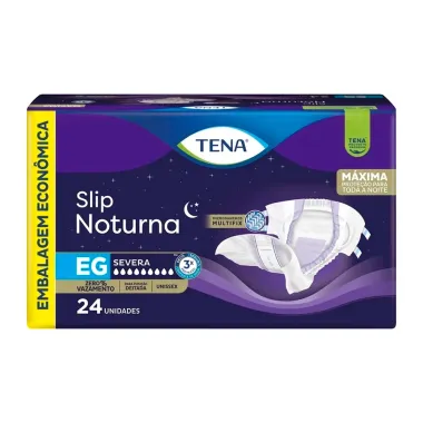 Fralda Geriátrica Tena Slip Noturno Tamanho EG 24 Unidades Descartáveis