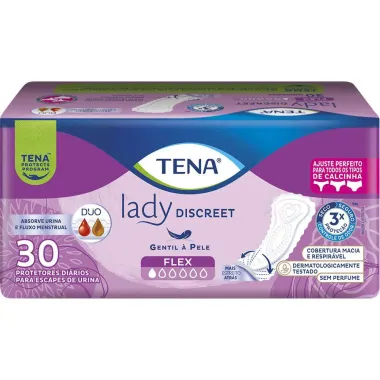 Protetor Diário Tena Lady Discreet Flex 30 Unidades