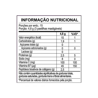 Colágeno Verisol Sanavita Sabor Morango Pastilhas Mastigáveis com 72g