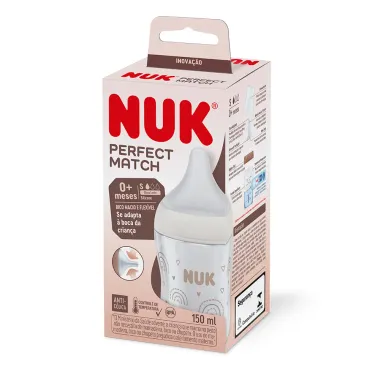 Mamadeira Nuk Perfect Match Silicone 0+ Meses Fluxo Lento 150ml