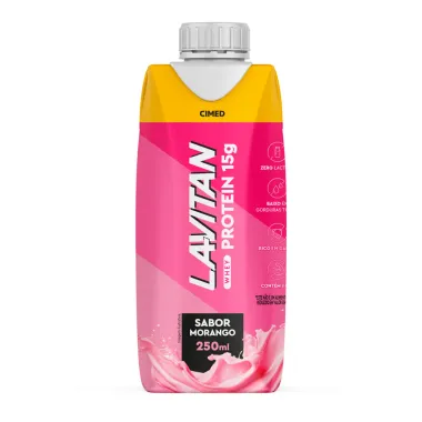 Whey Protein Lavitan Sabor Morango com 15g de Proteína 250ml