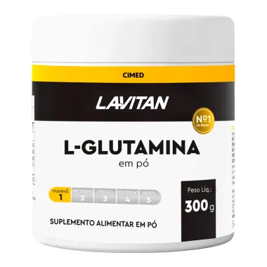 L-Glutamina em Pó Lavitan Manhã Suplemento Alimentar 300g