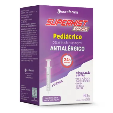 Superhist 0,5mg/ml Pediátrico Xarope com 60ml