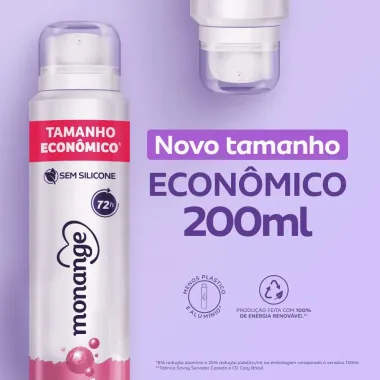 Desodorante Monange Proteção Seca Aerossol Feminino Antitranspirante 200ml