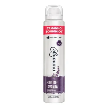 Desodorante Monange Flor de Lavanda Aerossol Feminino Antitranspirante 200ml