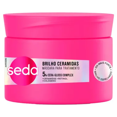 Máscara de Tratamento Seda 5% Cera Gloss Complex Brilho Ceramidas 300g
