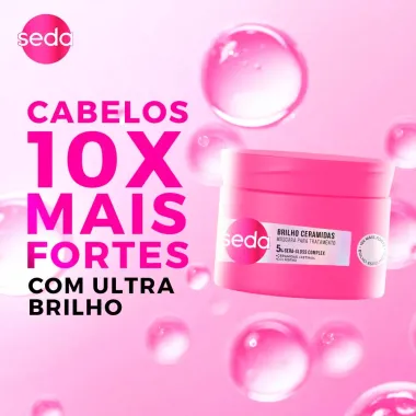 Máscara de Tratamento Seda 5% Cera Gloss Complex Brilho Ceramidas 300g