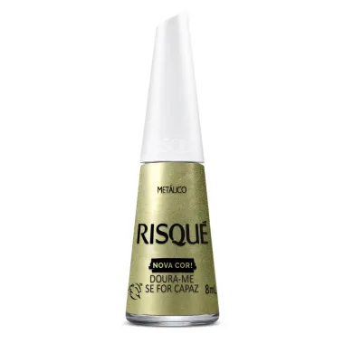 Esmalte Risqué Nova Cor Metálico Cor Doura-me Se For Capaz 8ml