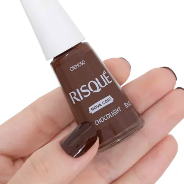 Esmalte Risqu&eacute; Nova Cor Cremoso Cor Chocolight 8ml