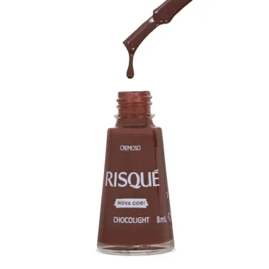 Esmalte Risqu&eacute; Nova Cor Cremoso Cor Chocolight 8ml