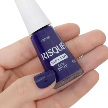 Esmalte Risqu&eacute; Nova Cor Cremoso Cor Caiu do C&eacute;u 8ml