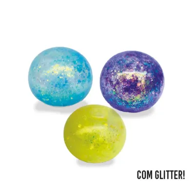 Candy Squish Polibrinq 3+ Anos com Glitter Cores Sortidas 1 Unidade