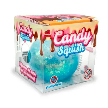 Candy Squish Polibrinq 3+ Anos com Glitter Cores Sortidas 1 Unidade
