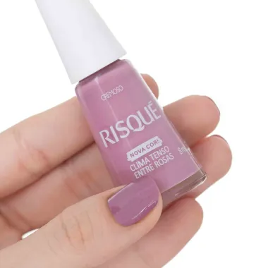 Esmalte Risqu&eacute; Nova Cor Cremoso Cor Clima Tenso Entre Rosas 8ml
