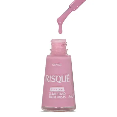 Esmalte Risqu&eacute; Nova Cor Cremoso Cor Clima Tenso Entre Rosas 8ml