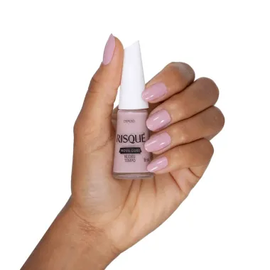 Esmalte Risqué Nova Cor Cremoso Cor Nudeu Tempo 8ml