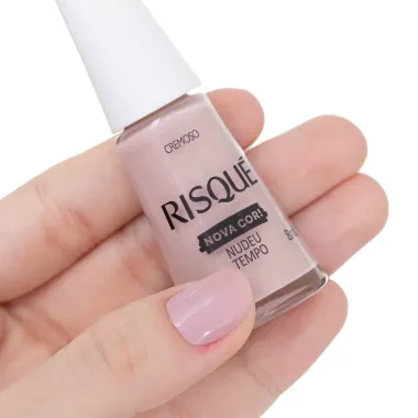 Esmalte Risqué Nova Cor Cremoso Cor Nudeu Tempo 8ml