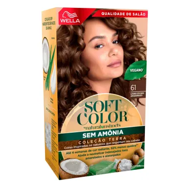 Tintura Soft Color Sem Amônia Coleção Terra Louro Escuro Amadeirado 61