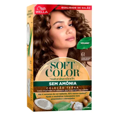 Tintura Soft Color Sem Amônia Coleção Terra Louro Escuro Amadeirado 61