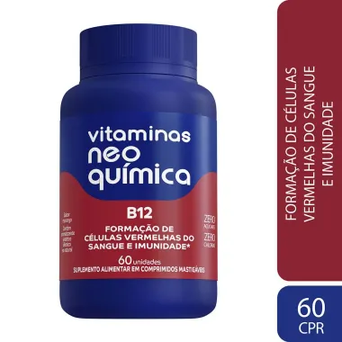 Vitamina B12 Neo Qu&iacute;mica com 60 Comprimidos Mastig&aacute;veis