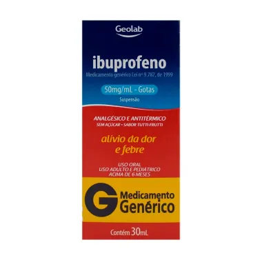 Ibuprofeno 50mg/ml Geolab Genérico Gotas com 30ml