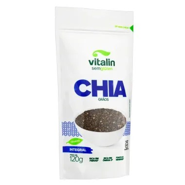 Chia em Grãos Integral Vitalin Sem Glúten 120g