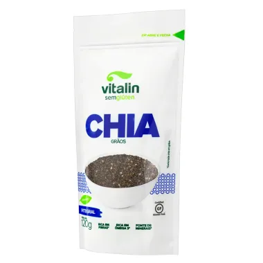 Chia em Grãos Integral Vitalin Sem Glúten 120g