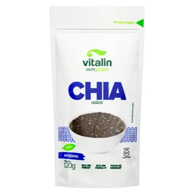 Chia em Grãos Integral Vitalin Sem Glúten 120g