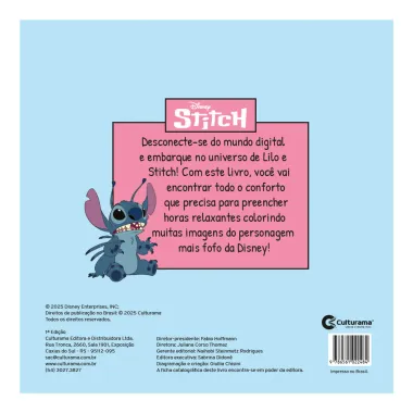 Livro para Colorir Disney Stitch Comfy Relax Cuturama
