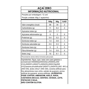 AçaíZinho Zero O Original Mix de Açaí 70ml