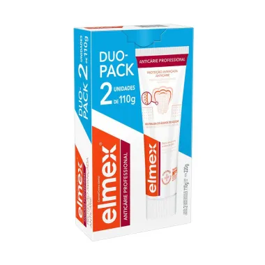 Creme Dental Elmex Proteção Avançada Anticárie Professional com 2 Unidades de 110g cada