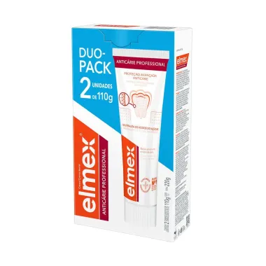Creme Dental Elmex Proteção Avançada Anticárie Professional com 2 Unidades de 110g cada