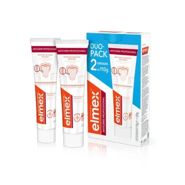 Creme Dental Elmex Proteção Avançada Anticárie Professional com 2 Unidades de 110g cada
