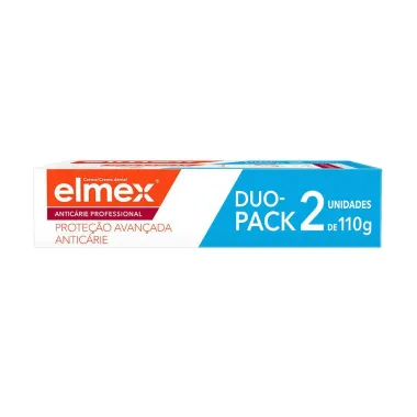 Creme Dental Elmex Proteção Avançada Anticárie Professional com 2 Unidades de 110g cada