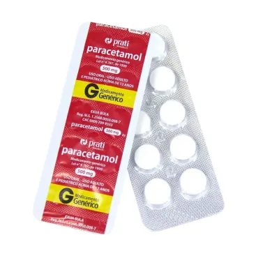 Paracetamol 500mg Prati Genérico com 10 Comprimidos