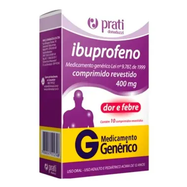 Ibuprofeno 400mg Prati Genérico com 10 Comprimidos Revestidos