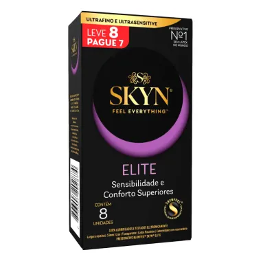 Preservativo Skyn Elite Sensibilidade e Conforto Superiores Leve 8 Pague 7 Unidades