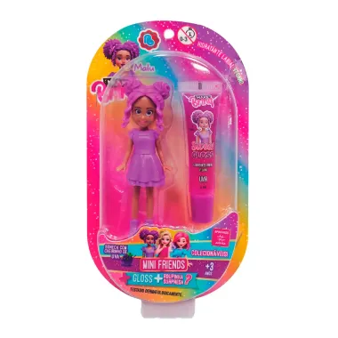 Mini Friends Gloss e Roupa Surpresa Make Brinq Colecionáveis 3+ Anos Sortidas 1 Unidade