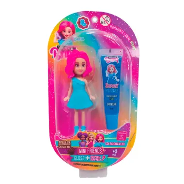 Mini Friends Gloss e Roupa Surpresa Make Brinq Colecionáveis 3+ Anos Sortidas 1 Unidade