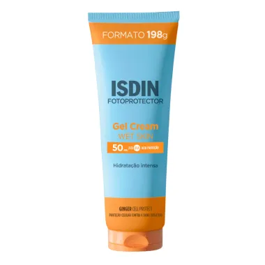 Protetor Solar Isdin Fotoprotector Gel Cream Wet Skin FPS 50 Hidratação Intensa 198g