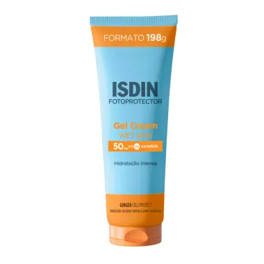 Protetor Solar Isdin Fotoprotector Gel Cream Wet Skin FPS 50 Hidratação Intensa 198g