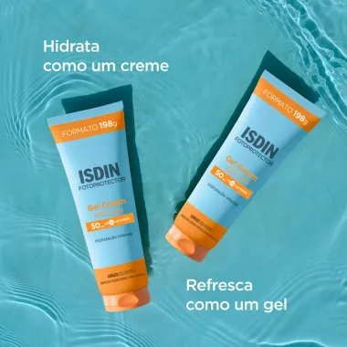Protetor Solar Isdin Fotoprotector Gel Cream Wet Skin FPS 50 Hidratação Intensa 198g
