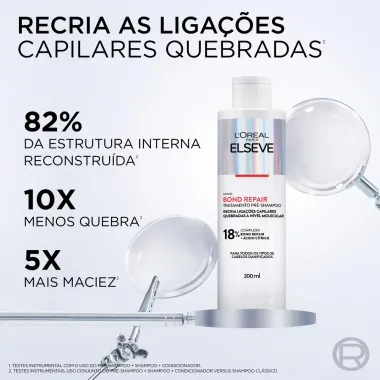 Kit Elseve Bond Repair Tratamento Pré Shampoo 200ml Shampoo 250ml e Condicionador 200ml