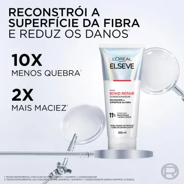 Kit Elseve Bond Repair Tratamento Pré Shampoo 200ml Shampoo 250ml e Condicionador 200ml
